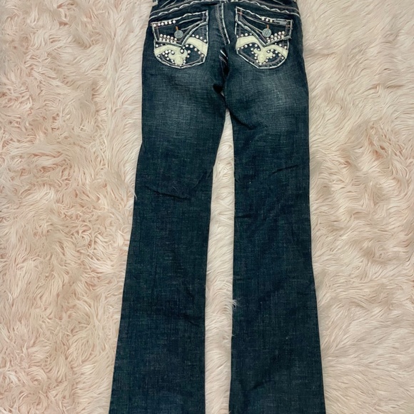 Laguna Beach Swarovski Crystal Embellished Rhinestone Dark Wash Jeans Si… - Picture 3 of 7